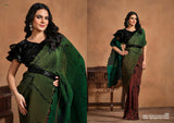 Exquisite Designer Silk Saree – Trendy Ethnic Wear for Weddings & Parties(Forest Green)