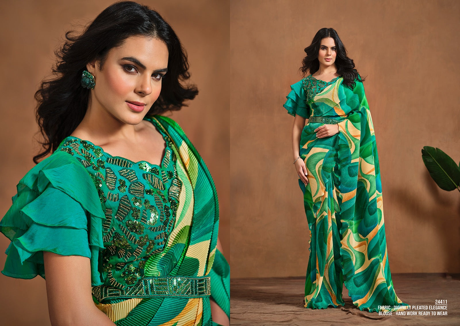 Exquisite Designer Silk Saree – Trendy Ethnic Wear for Weddings & Parties(Teal)