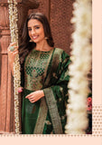 Regal Green Handwork Embroidered Suit with Jacquard Dupatta