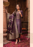 Royal Purple Handwork Embroidered Suit with Jacquard Dupatta