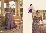 Merlot Elegance: Gajji Silk Ethnic Wear in Deep Wine