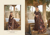 Elegant Mocha Brown Gajji Silk Saree – Timeless Grace & Luxury