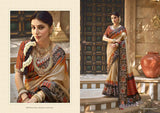 Elegant Mocha Brown Gajji Silk Saree