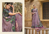 Royal Sage & Plum Majesty Gajji Silk Saree