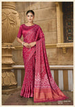 Royal Wine Red Gajji Silk Saree – Timeless Elegance