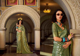 Olive Green Tissue Silk Saree