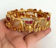 Royal Antique Gold Elephant Motif Bangle