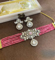 Royal Pink Kundan Polki Choker Set