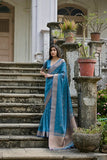 Royal Blue & Gold Kalyani Silk Saree