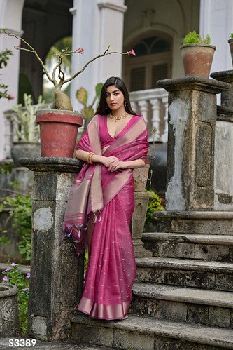 Majestic Magenta & Gold Kalyani Silk Saree