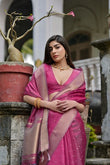 Majestic Magenta & Gold Kalyani Silk Saree